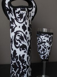 Single Wine or Champagne Bottle Carrier and Champagne Glass Cooler