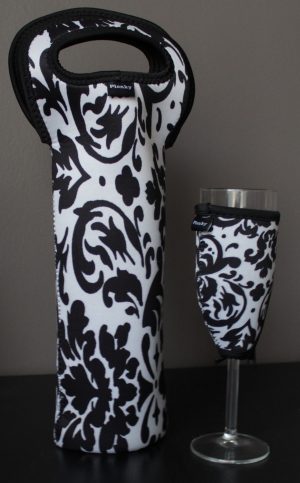 Single Wine or Champagne Bottle Carrier and Champagne Glass Cooler