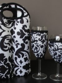 Double Wine Bottle Carrier, Wine Glass and Champagne Glass Cooler