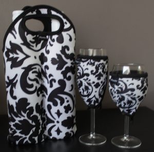 Double Wine Bottle Carrier, Wine Glass and Champagne Glass Cooler