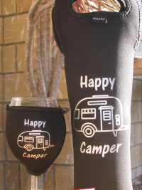 Happy Camper Single Wine or Champagne Bottle Carrier LIMITED STOCK