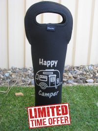 Happy Camper Single Wine or Champagne Bottle Carrier