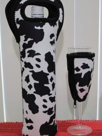 Cow Print – Single Bottle Carrier &Champagne Glass Cooler LIMITED STOCK