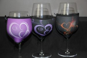 3 Large wine glass coolers